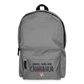 Chihuahua Humor Cute Funny Phrase - Backpack - elephant grey - Front