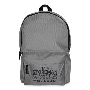 Storeman ne se trompe jamais - Sac à dos - gris éléphant - Devant