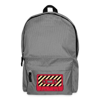 Kassette Retro Mixtape – Musik Kult Motiv - Rucksack - Mittelgrau - Vorne