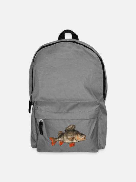 Barsch Flussbarsch Barschangeln Barsche Barsch - Rucksack - Mittelgrau