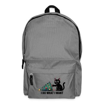 Ich mache, was ich will - Lustige Katze T-Shirt - Rucksack - Mittelgrau - Vorne
