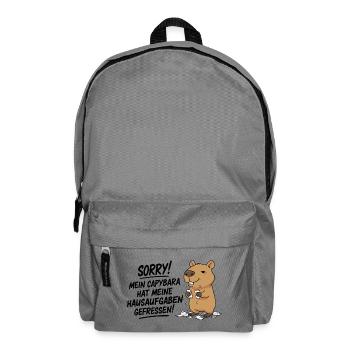 Pardon! Capybara a mangé mes devoirs - Sac à dos - gris éléphant - Devant