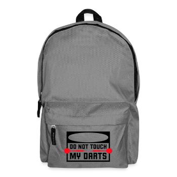 Do Not Touch My Darts Warnung Dartspieler Humor - Rucksack - Mittelgrau - Vorne
