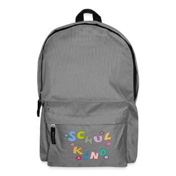 Colorful Schoolchild Letters - Backpack - elephant grey - Front