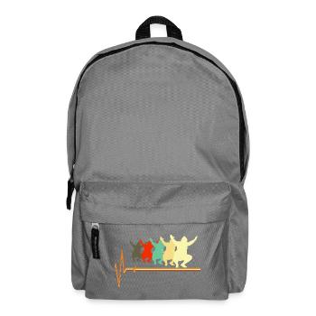 Sumoringer Herzschlag Retro Japanische Kampfkunst - Rucksack - Mittelgrau - Vorne