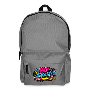 90er Skateboard Retro Flair - Rucksack - Mittelgrau - Vorne