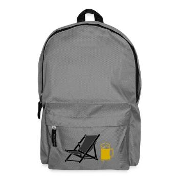 Beach Chair Beer Colored Vector - Backpack - elephant grey - Front