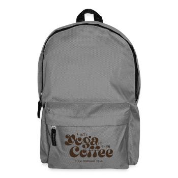 Yoga first, coffee afterwards - Backpack - elephant grey - Front