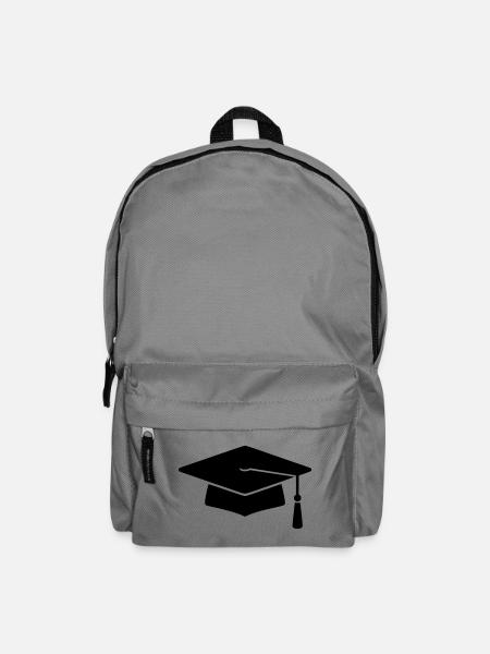 Doktorhut Abschluss Silhouette - Rucksack - Mittelgrau