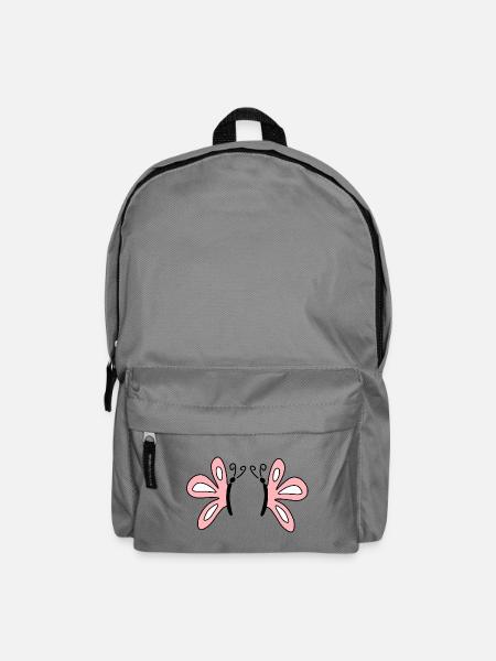 Rosa Schmetterlinge pastell Geschenk für sie - Rucksack - Mittelgrau