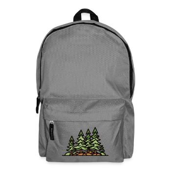 Wald Bäume - Rucksack - Mittelgrau - Vorne