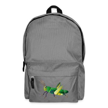 Green grasshopper nature style - Backpack - elephant grey - Front