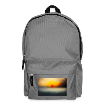 Abendstimmung am ruhigen Meer - Rucksack - Mittelgrau - Vorne