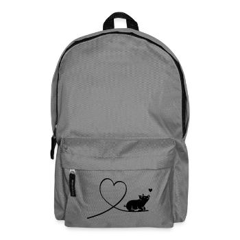 Pig Heart Silhouette Animal Welfare Vegan - Backpack - elephant grey - Front