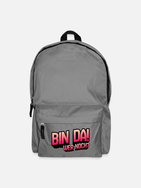 Bin Da Wer Noch Gradient - Rucksack - Mittelgrau