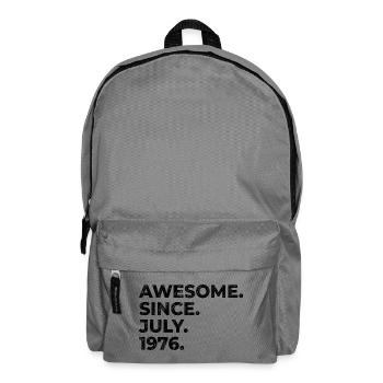 Seit Juli 1976 – Awesome Vintage Typo - Rucksack - Mittelgrau - Vorne