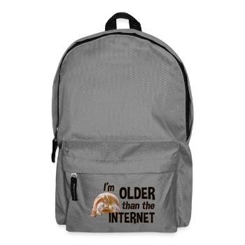 Je suis plus âgé qu’Internet - Tortue - Sac à dos - gris éléphant - Devant