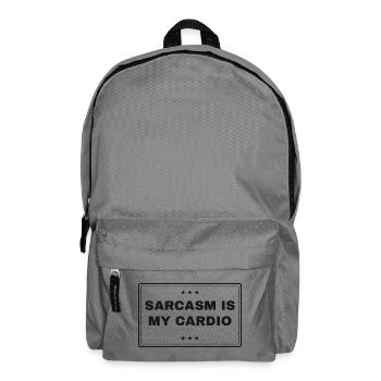 Sarcasm Is My Cardio - Fitness Saying - Backpack - elephant grey - Front