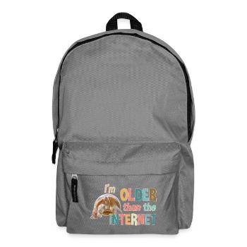 I’m older than the Internet - Schildkröte - Rucksack - Mittelgrau - Vorne