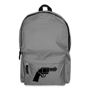 Vintage Revolver – Western Illustration - Backpack - elephant grey - Front