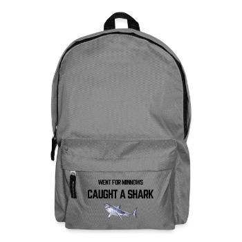 Went For Minnows Caught A Shark - Backpack - elephant grey - Front