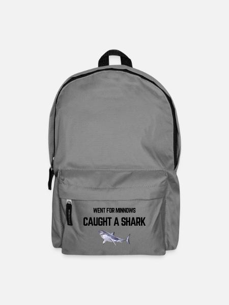 Ich habe Minnows gefangen und einen Hai gefangen - Rucksack - Mittelgrau