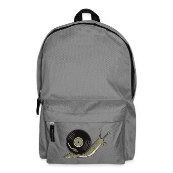 Vintage Vinyl Record Snail - Backpack - elephant grey - Front