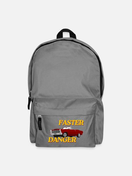 Faster Danger – Retro Muscle Car Vintage Cabrio. - Rucksack - Mittelgrau