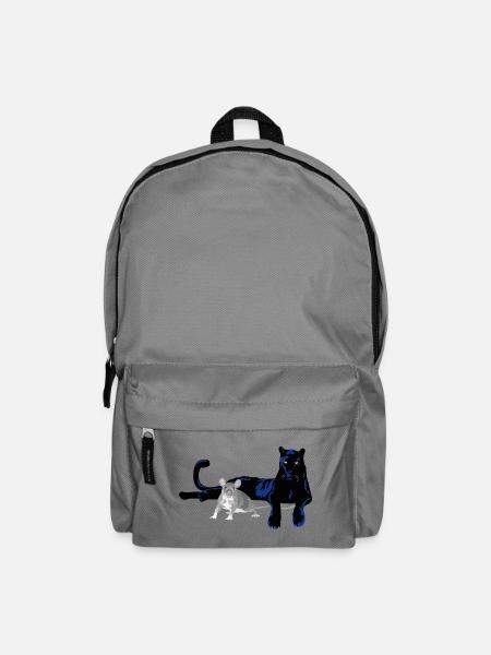 Panther Katze und Maus Duo - Rucksack - Mittelgrau