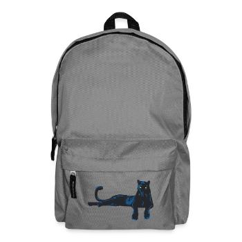 Panter mit blauen Akzenten - Rucksack - Mittelgrau - Vorne