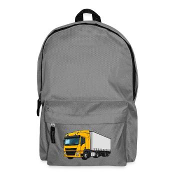 Gelber Lastwagen Illustration - Rucksack - Mittelgrau - Vorne