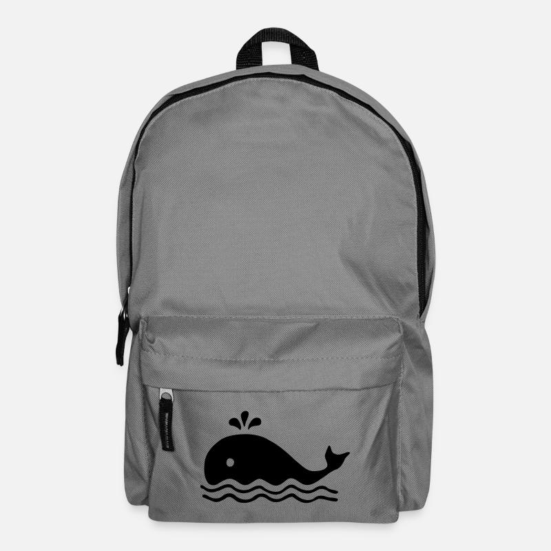 Walfisch Wal Wale - Rucksack - Mittelgrau