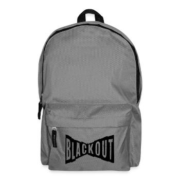 blackout black hard rock n roll guitar - Backpack - elephant grey - Front