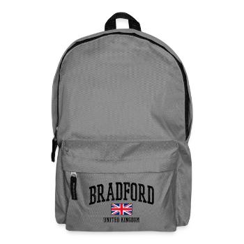 Bradford Flaggen-Shirt – UK Stadtmotiv - Rucksack - Mittelgrau - Vorne