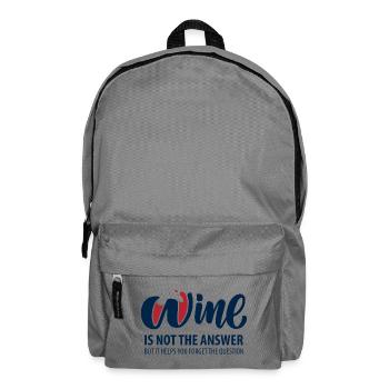 Wein ist nicht die Antwort - Rucksack - Mittelgrau - Vorne