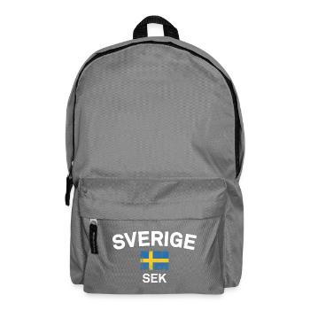 Distressed Sweden Flag Art - Backpack - elephant grey - Front