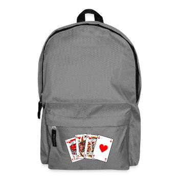Bube Dame König Ass - Rucksack - Mittelgrau - Vorne