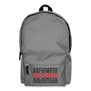 Archimede t-shirt stacked text t-shirt gift - Backpack - elephant grey - Front