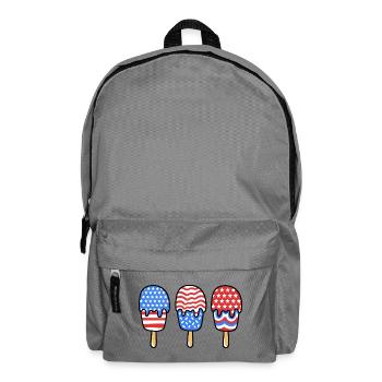 Eis am Stiel amerikanische Flagge 4. Juli - Rucksack - Mittelgrau - Vorne