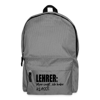 LEHRER SPRÜCHE MIT KLASSE - Rucksack - Mittelgrau - Vorne