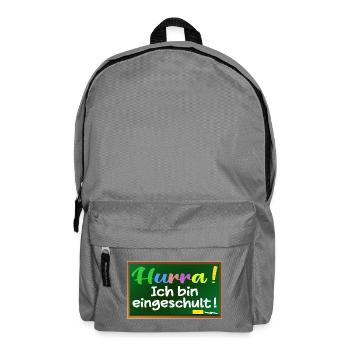 Einschulung Schulanfang HURRA - Rucksack - Mittelgrau - Vorne