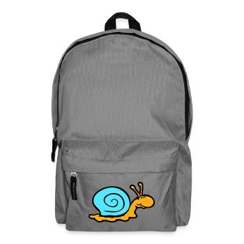 coquille d'escargot limace escargot sourit doucement - Sac à dos - gris éléphant - Devant