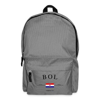 Bol Croatia – Holiday Souvenir & Gift - Backpack - elephant grey - Front