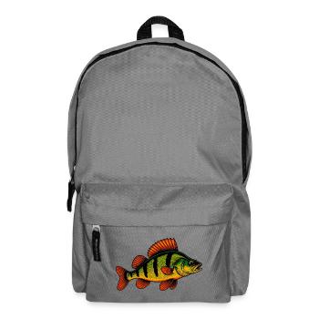 Perch Perch Perch Perch Fishing Perch Perch Perch - Backpack - elephant grey - Front