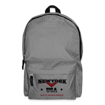 New York USA Quote Design for New York Enthusiasts - Backpack - elephant grey - Front