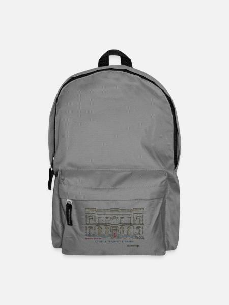 Baltimore, Handzeichnung George Peabody Bibliothek - Rucksack - Mittelgrau