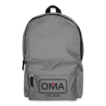 OMA EST. 2026 Proud Grandmother Announcement - Backpack - elephant grey - Front