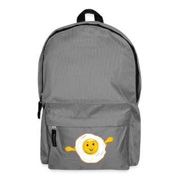 Cartoon_smiling_fried_egg - Rucksack - Mittelgrau - Vorne