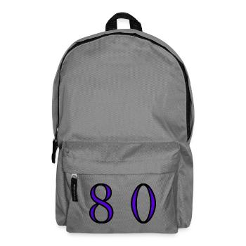 80. 80 JAHRE. 80. JUBILÄUM. 80-JAHRES-JUBILÄUM. - Rucksack - Mittelgrau - Vorne
