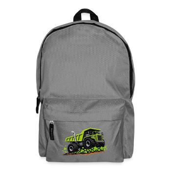 St. Patricks Day Kipper-Baufahrzeug - Rucksack - Mittelgrau - Vorne